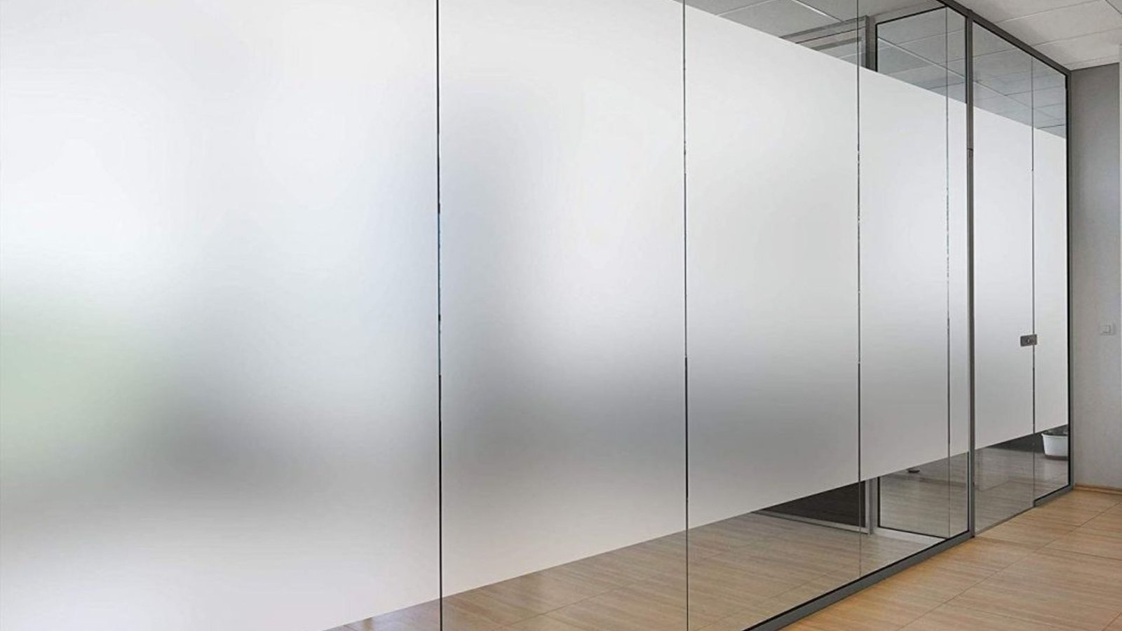 Sandblasted or frosted glass