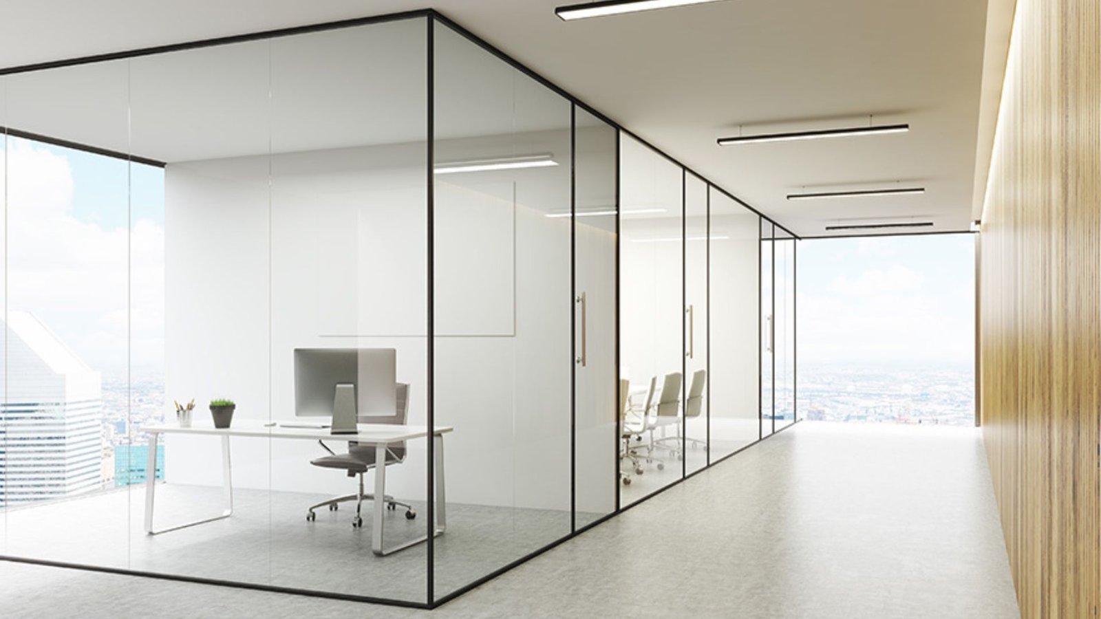 Soundproof glass installations